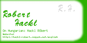 robert hackl business card